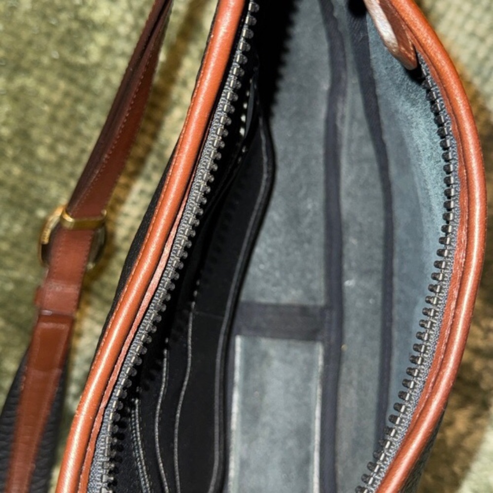 Dooney & Bourke Black Pebbled Leather Crescent Sac Bag - Picture 8 of 13